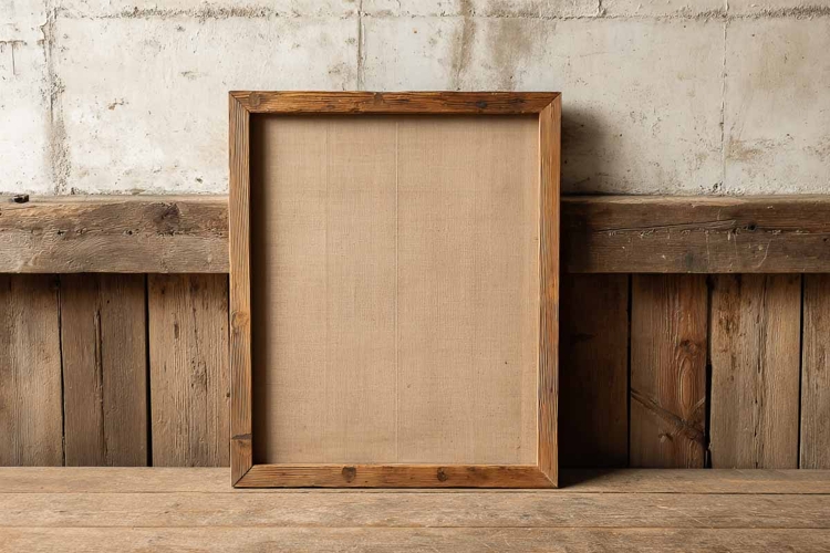 Blank poster frame mockup