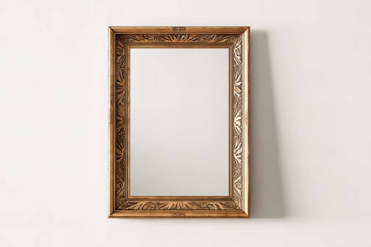 Blank poster frame mockup