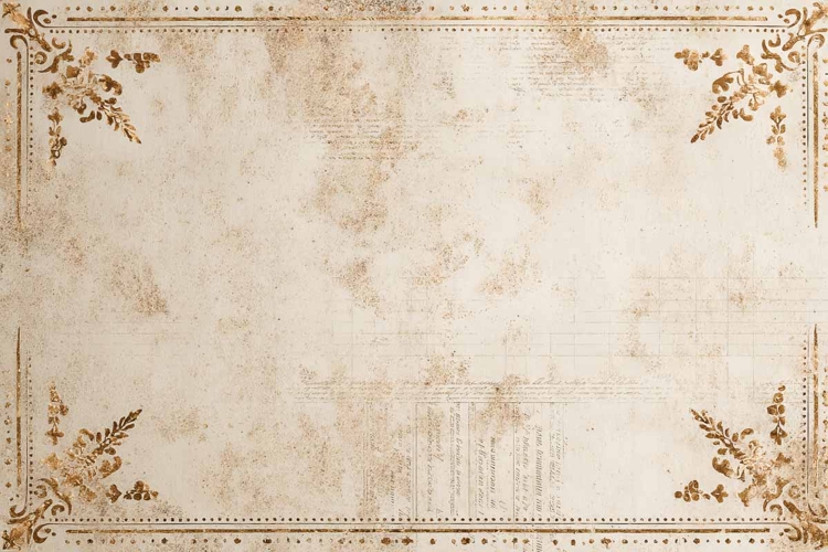 aged sheets of paper vintage frame