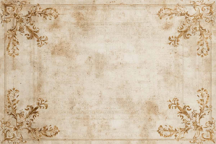 aged sheets of paper vintage frame