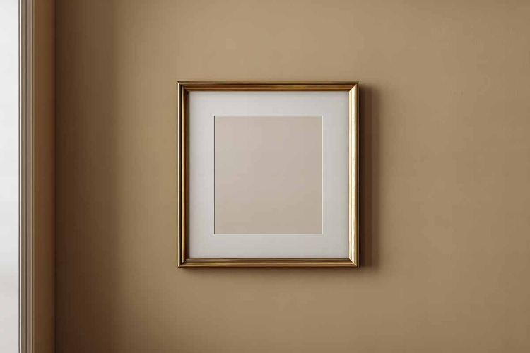 Blank poster frame mockup