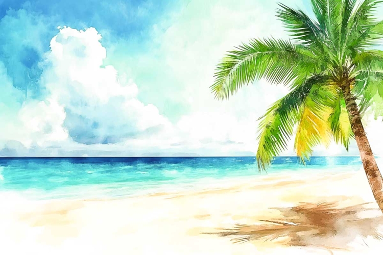 Watercolor Beach Clipart Image 19