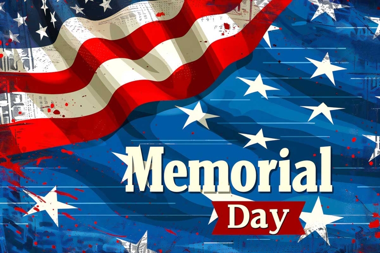 Memorial Day for American Flag Backdrop
