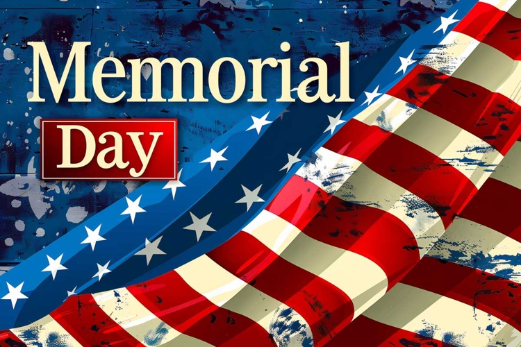 Memorial Day for American Flag Backdrop