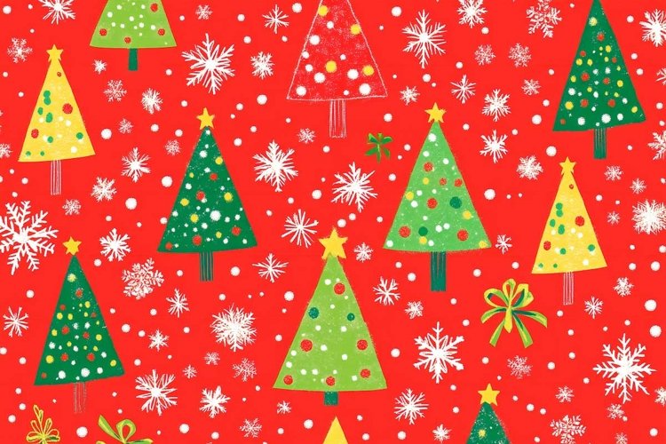 Christmas Pattern with Trees