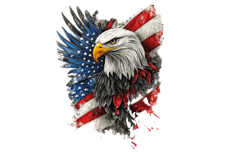 Eagle Flag Patriotic 4th of July PNG