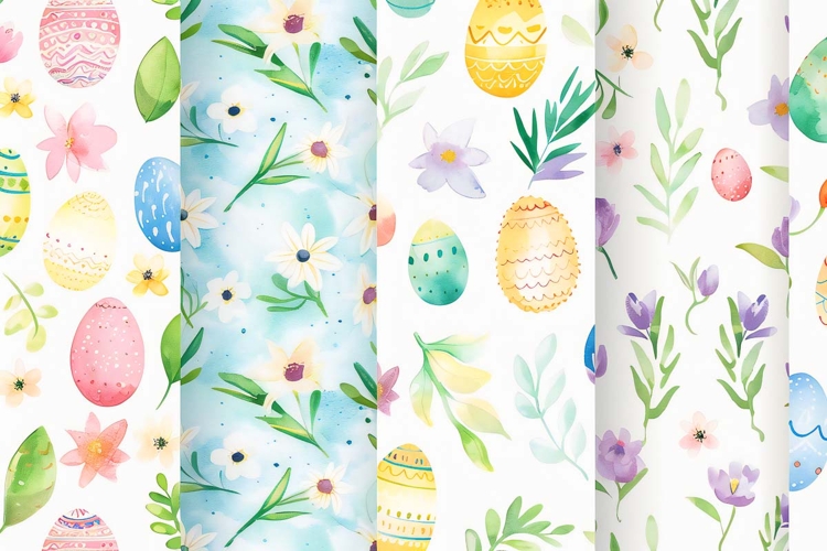 Spring Watercolor Easter Background