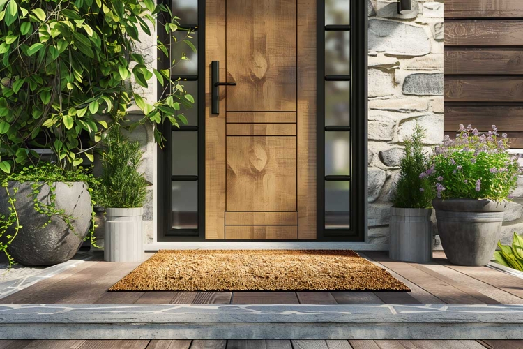Front Door mat mockup to the house