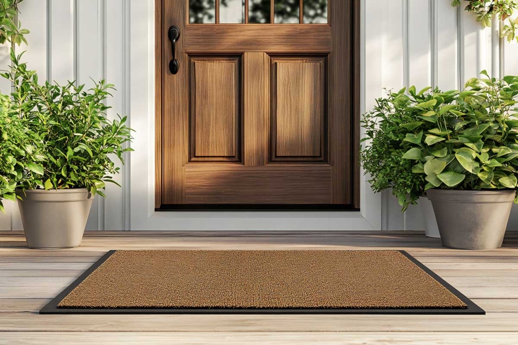 Front Door mat mockup to the house