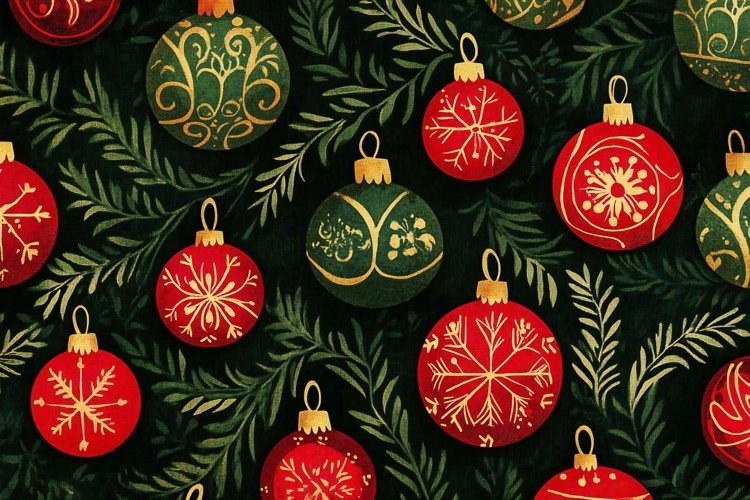 Christmas Ball Ornament Clipart Image 9