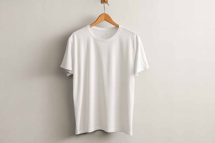 White T-shirt on a white background