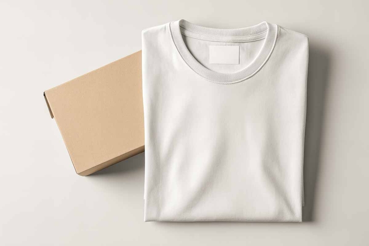 White T-shirt on a white background