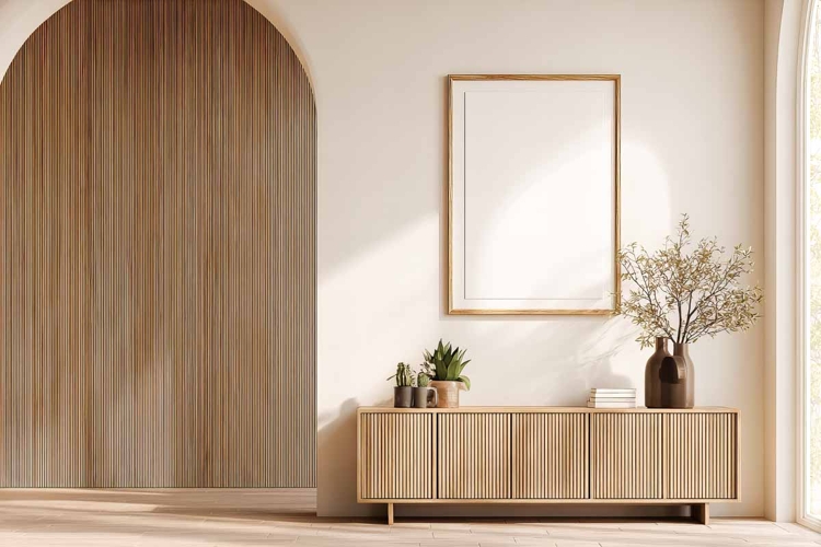 Blank poster frame mockup