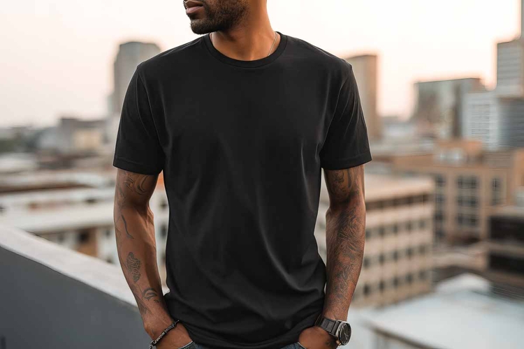 Black T-shirt Mockup