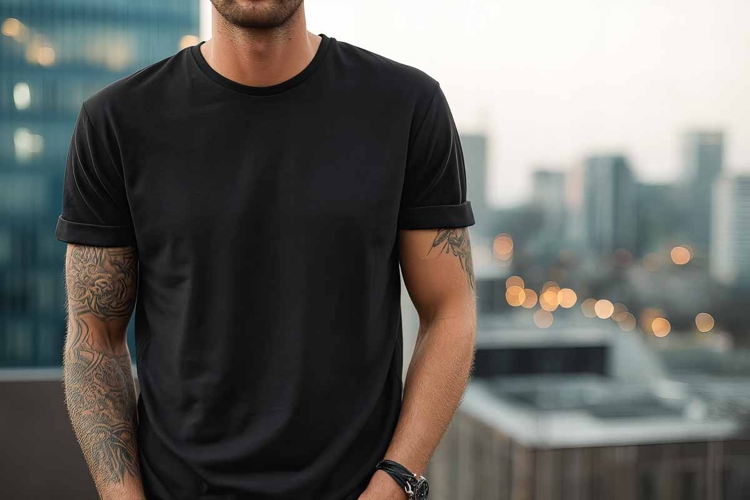 Black T-shirt Mockup