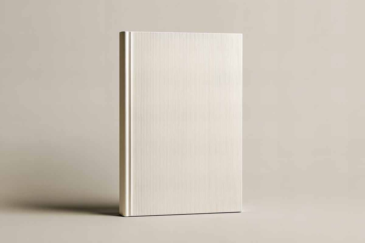 White book cover mockup minimalistic