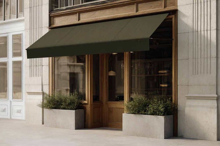 glass office storefront mockup