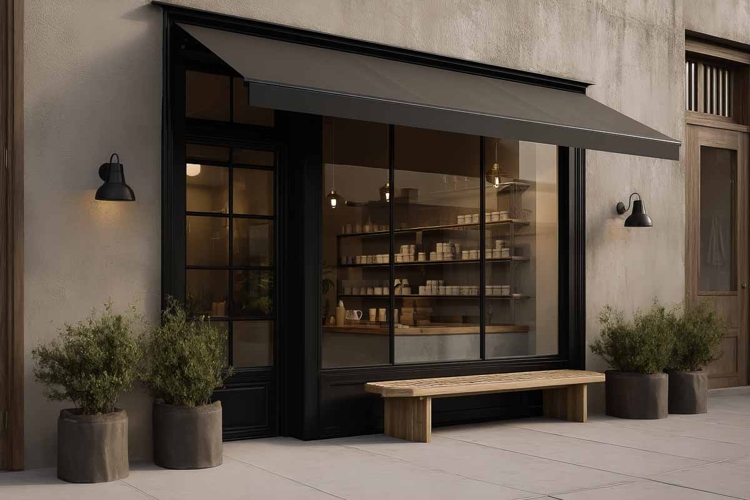 glass office storefront mockup