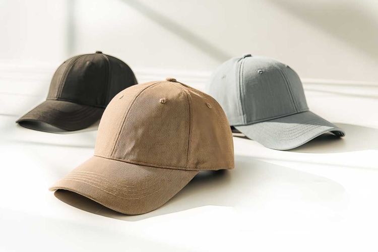 premium baseball caps mockup