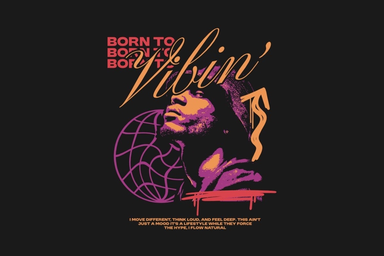 Vibin Urban Streetwear T-shirt Design