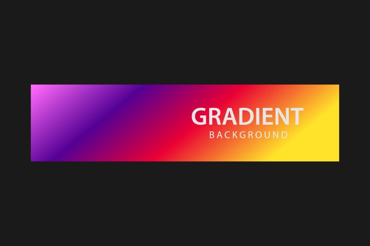 Vibrant gradient color horizontal banner template background