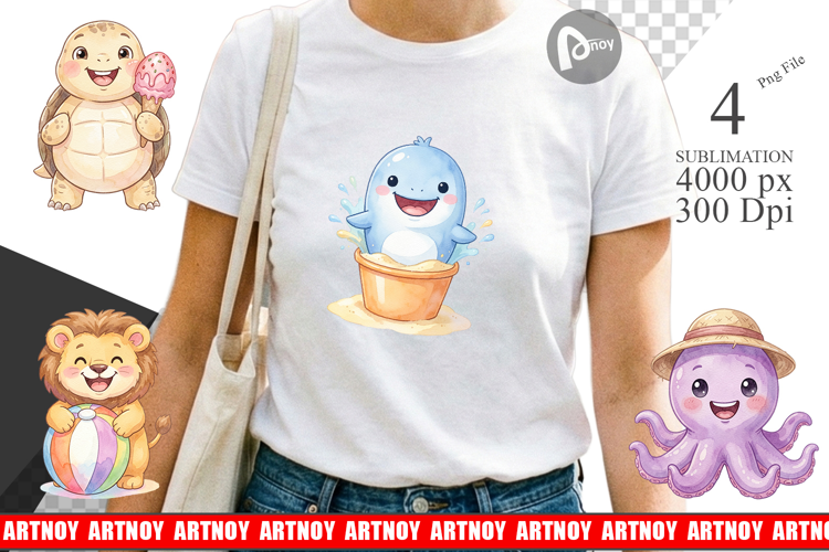 Vibrant Summer Animals Sublimation