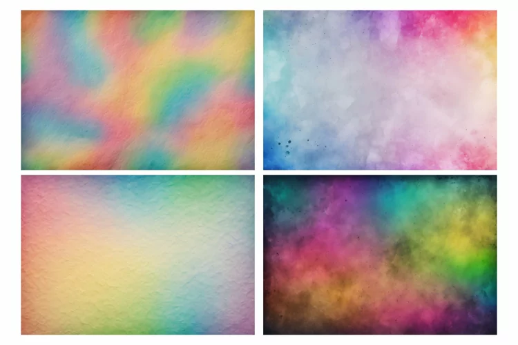 Vibrant Rainbow Colored Paper Textures