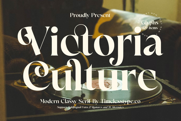Victoria Culture - Modern Classy Serif