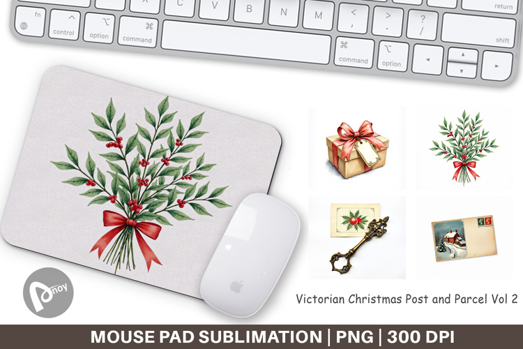 Victorian Christmas Post Mouse Pad