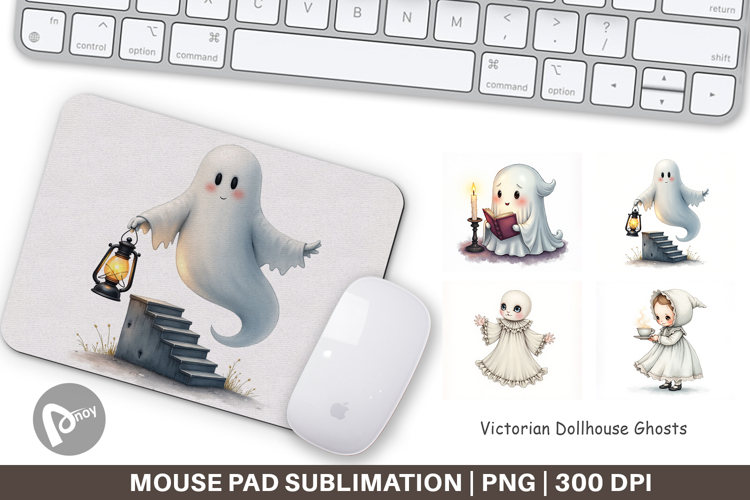 Mouse Pad Victorian Dollhouse Ghosts