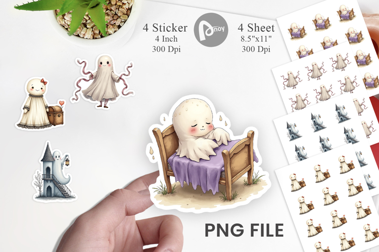 Victorian Dollhouse Ghosts Sticker