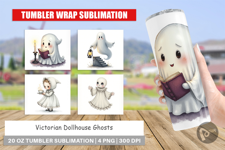 Tumbler Victorian Dollhouse Ghosts