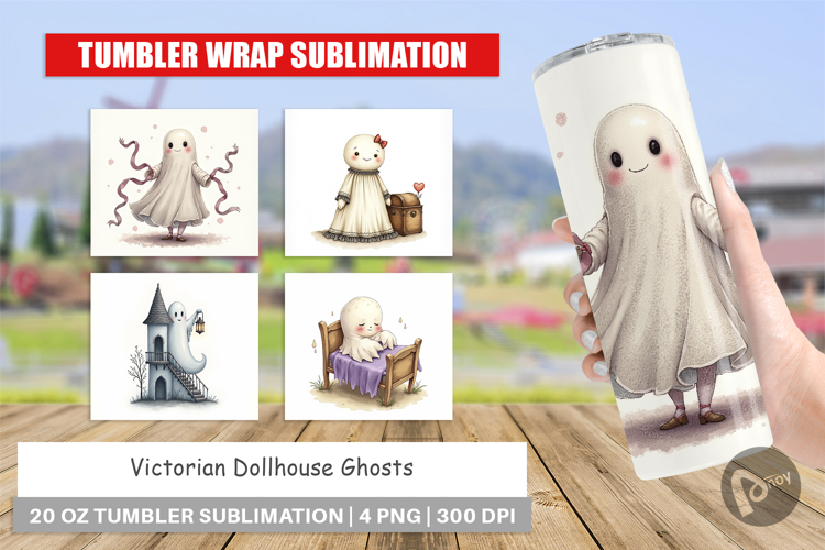 Tumbler Victorian Dollhouse Ghosts