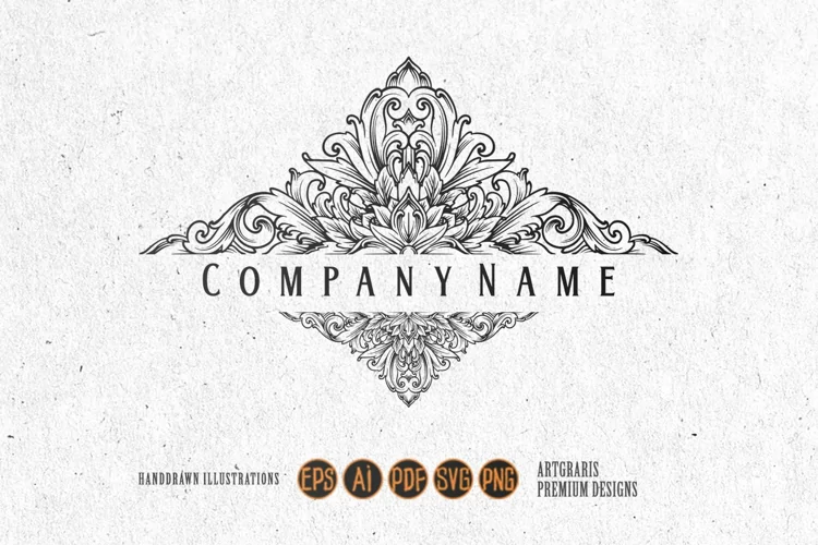 Victorian elegance classic engraved petals silhouette