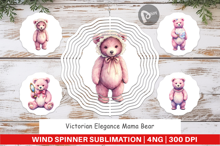 Victorian Mama Bear Wind Spinner