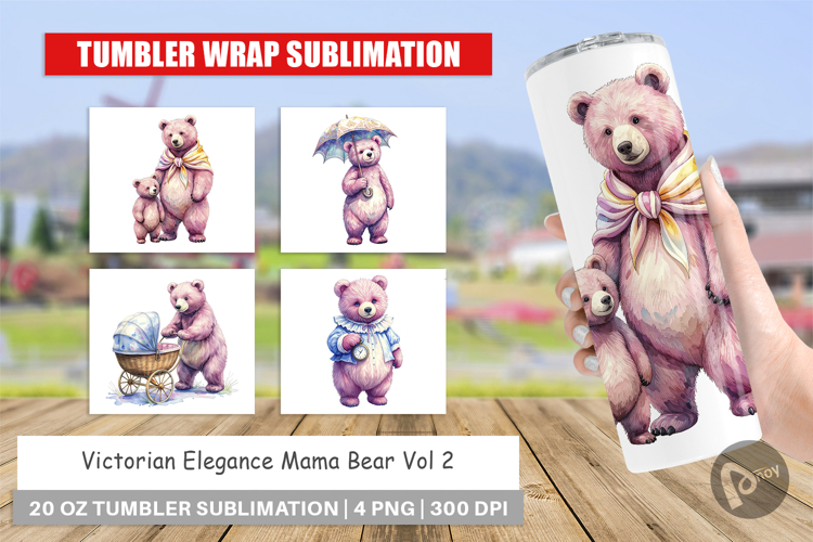 Victorian Elegance Mama Bear Tumbler