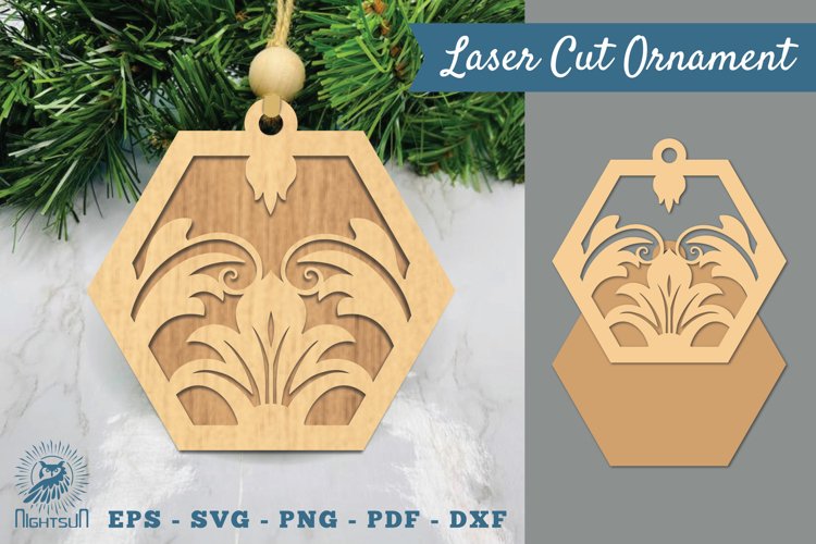 Victorian floral Laser Cut Ornament SVG 2 example image 1