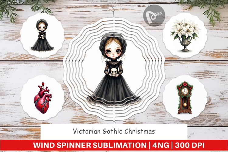 Victorian Gothic Christmas Wind Spinner