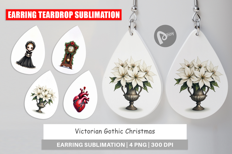 Victorian Gothic Christmas Earring