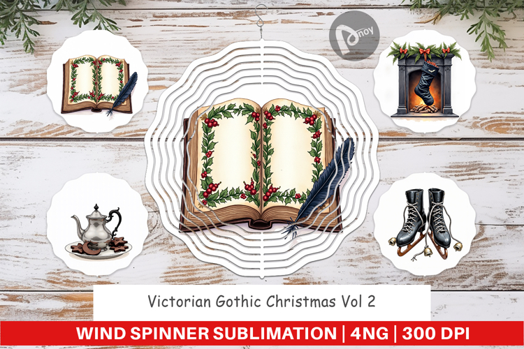 Victorian Gothic Christmas Wind Spinner
