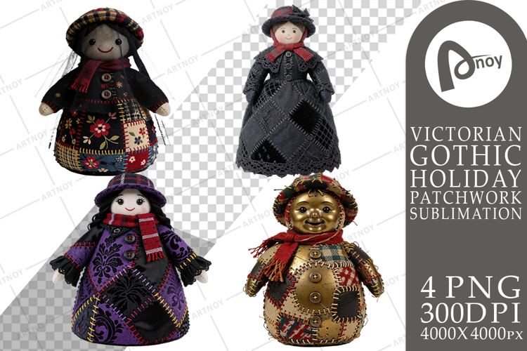 Gothic Patchwork Dolls Sublimation
