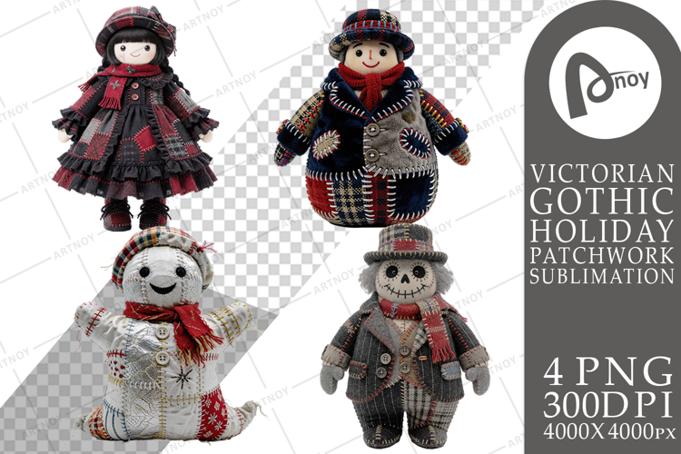 Gothic Patchwork Dolls Sublimation
