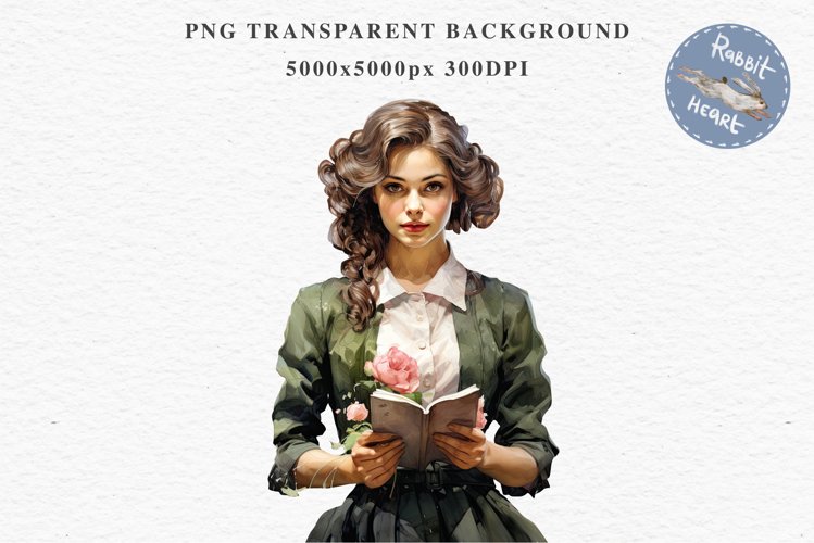 Victorian Lady Clipart Royal Vintage Women PNG Romantic Girl