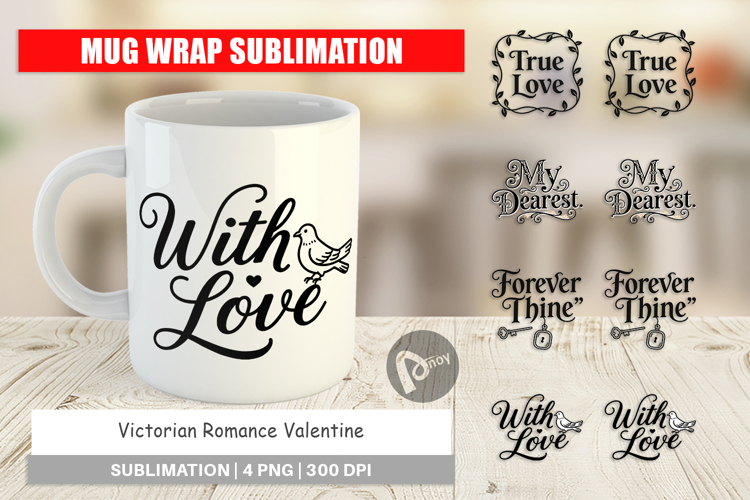 Victorian Romance Valentine Mug Wrap