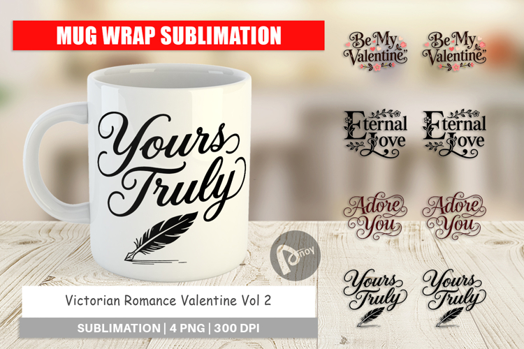 Victorian Romance Valentine Mug Wrap