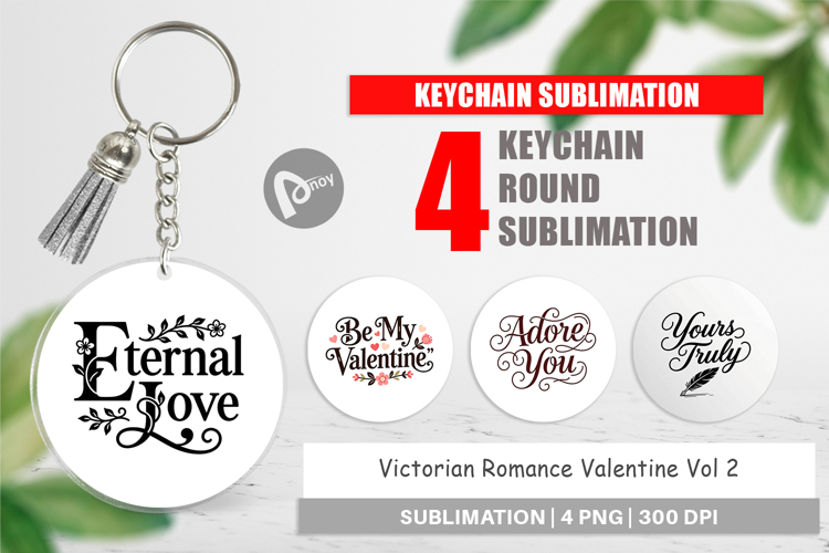 Victorian Romance Valentine Keychain