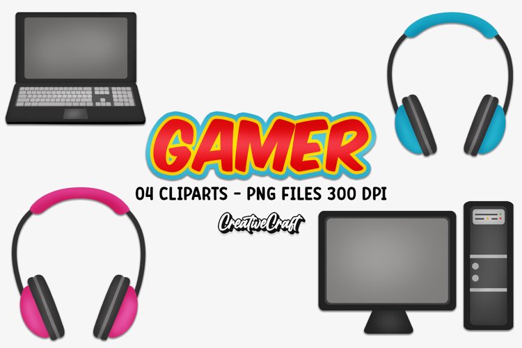 Videogame Clipart, video game clipart graphic, illustrations