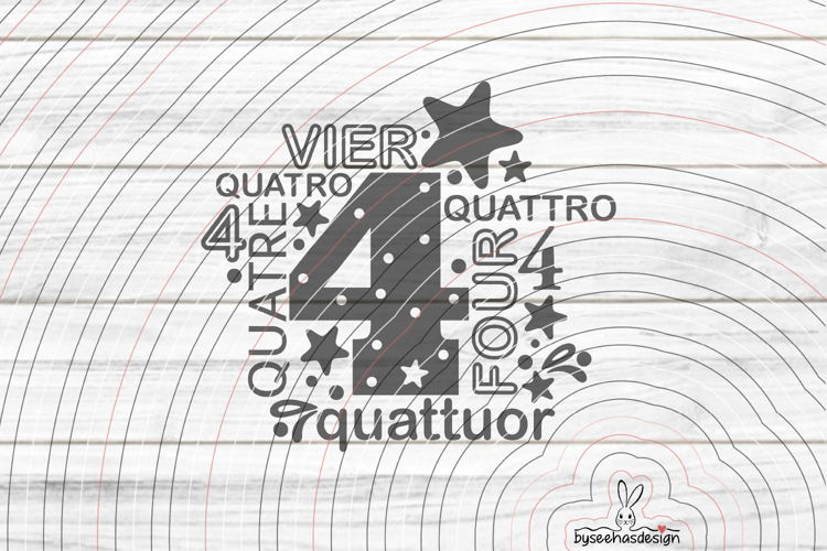 Four Cutting File SVG DXF