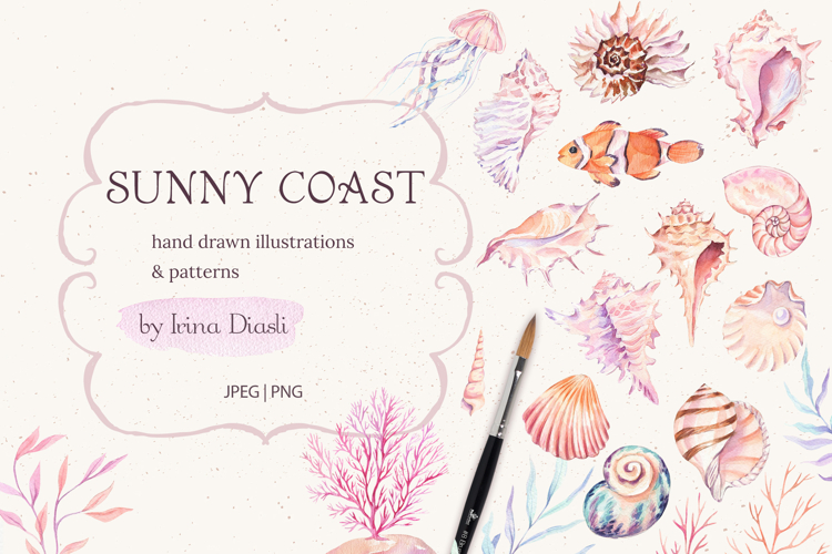 Sunny Coast Watercolor Set