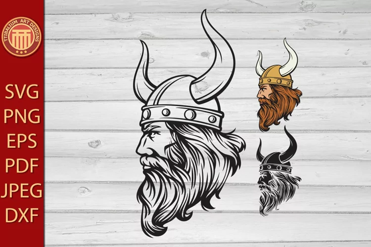 Viking Head - eps, jpg, dxf, svg, pdf, png files